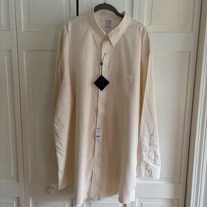 NWT Brooks Brothers Button down size 20-36, Ivory, Madison fit